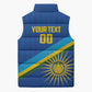 Rwanda Basketball Custom Sleeveless Puffer Jacket Go Champions Imigongo Folk Pattern