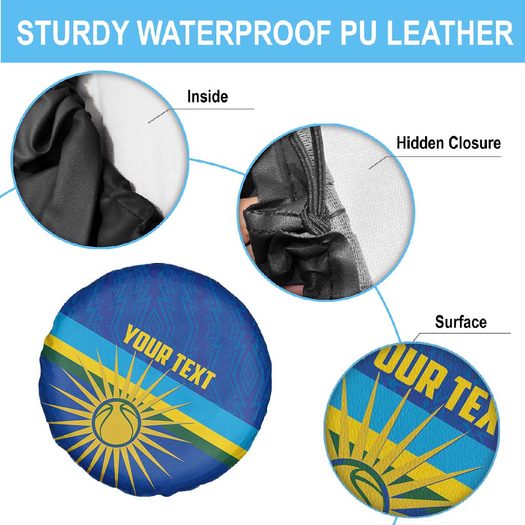 Afro Basketball Custom Rwanda Spare Tire Cover Go Champions Imigongo Folk Pattern - African Pride