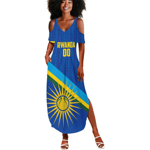 Afro Basketball Custom Rwanda Summer Maxi Dress Go Champions Imigongo Folk Pattern - African Pride