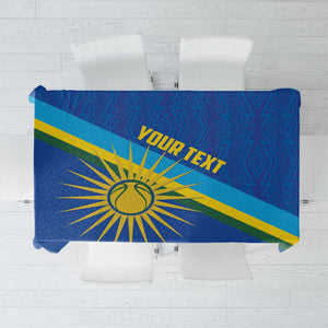 Afro Basketball Custom Rwanda Tablecloth Go Champions Imigongo Folk Pattern - African Pride
