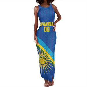 Afro Basketball Custom Rwanda Tank Maxi Dress Go Champions Imigongo Folk Pattern - African Pride