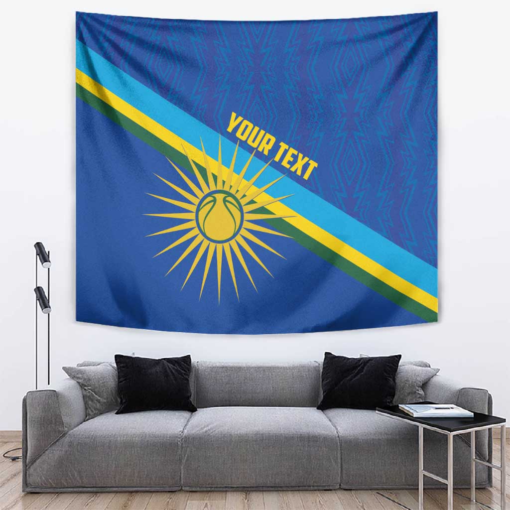 Afro Basketball Custom Rwanda Tapestry Go Champions Imigongo Folk Pattern - African Pride