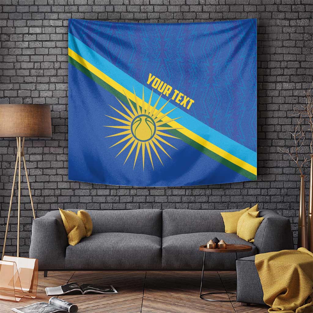Afro Basketball Custom Rwanda Tapestry Go Champions Imigongo Folk Pattern - African Pride