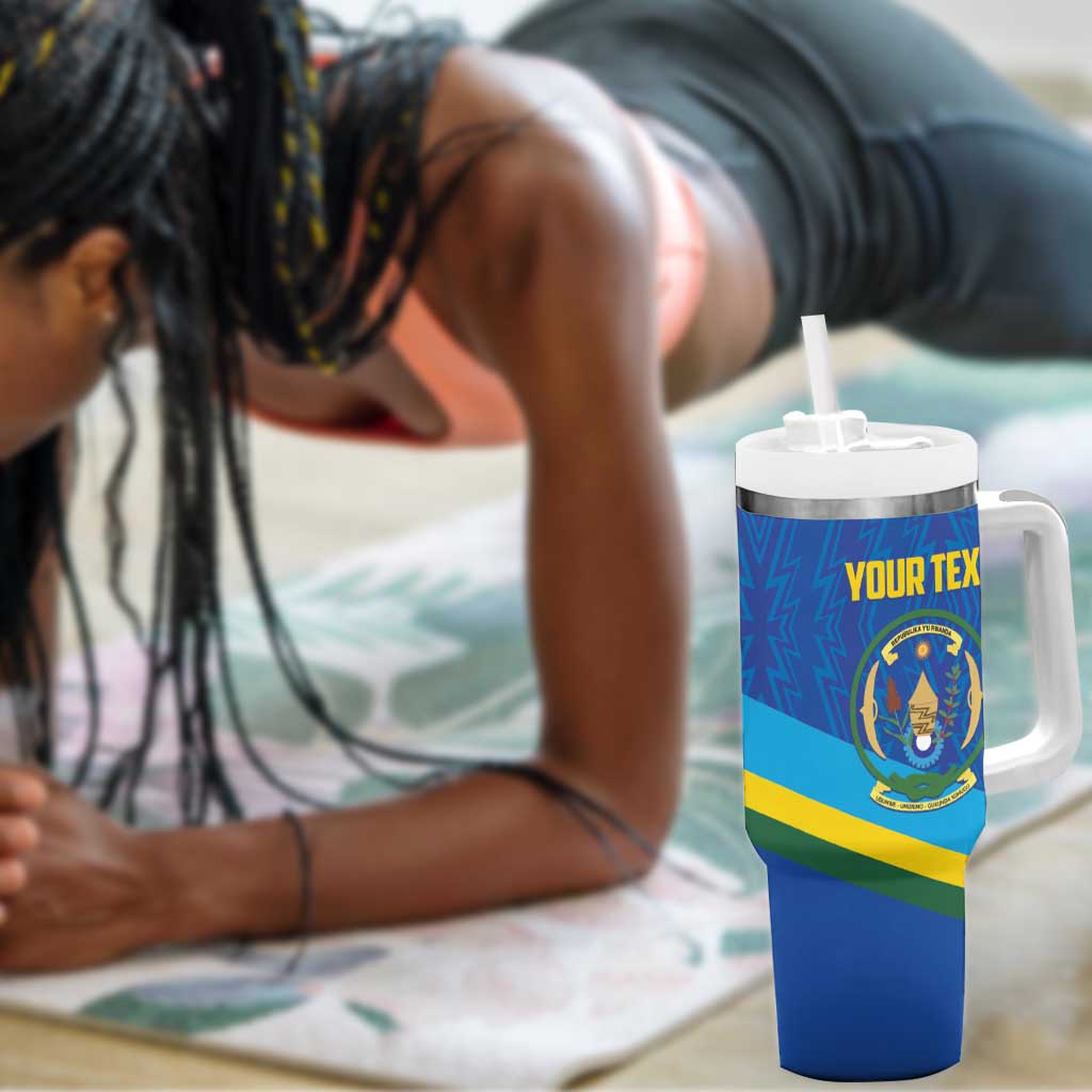 Afro Basketball Custom Rwanda Tumbler With Handle Go Champions Imigongo Folk Pattern - African Pride
