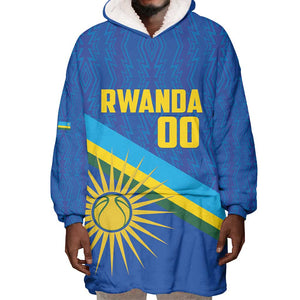 Afro Basketball Custom Rwanda Wearable Blanket Hoodie Go Champions Imigongo Folk Pattern - African Pride