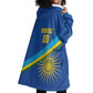 Afro Basketball Custom Rwanda Wearable Blanket Hoodie Go Champions Imigongo Folk Pattern - African Pride