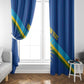 Afro Basketball Custom Rwanda Window Curtain Go Champions Imigongo Folk Pattern - African Pride