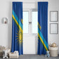 Afro Basketball Custom Rwanda Window Curtain Go Champions Imigongo Folk Pattern - African Pride