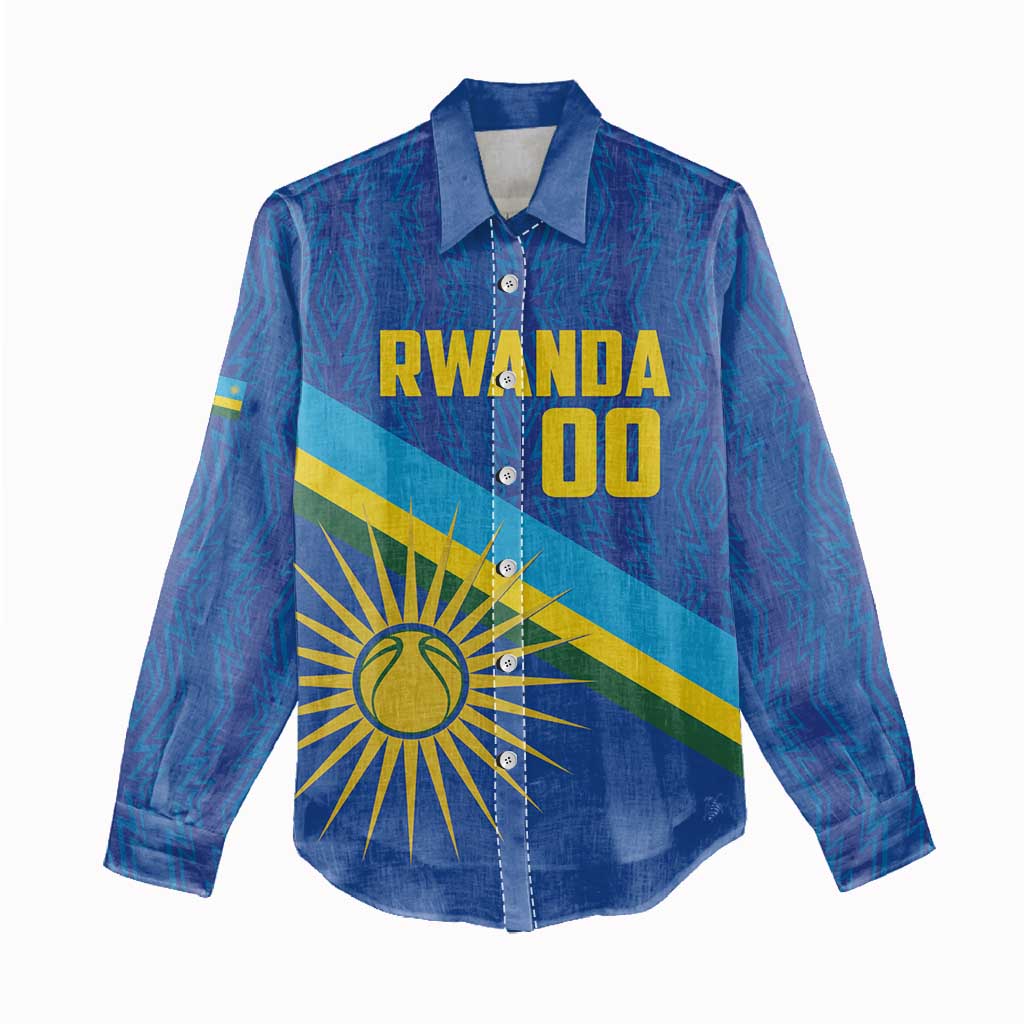 Afro Basketball Custom Rwanda Women Casual Shirt Go Champions Imigongo Folk Pattern - African Pride