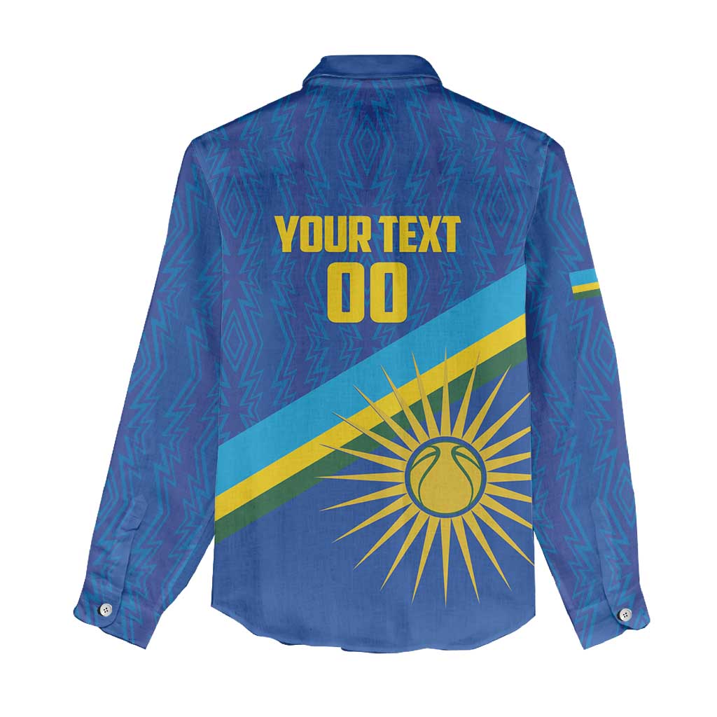 Afro Basketball Custom Rwanda Women Casual Shirt Go Champions Imigongo Folk Pattern - African Pride