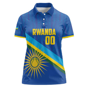Afro Basketball Custom Rwanda Women Polo Shirt Go Champions Imigongo Folk Pattern - African Pride