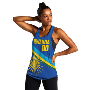 Afro Basketball Custom Rwanda Women Racerback Tank Go Champions Imigongo Folk Pattern - African Pride