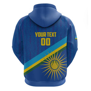 Afro Basketball Custom Rwanda Zip Hoodie Go Champions Imigongo Folk Pattern - African Pride
