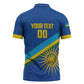Rwanda Basketball Custom Zipper Polo Shirt Go Champions Imigongo Folk Pattern