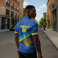 Rwanda Basketball Custom Zipper Polo Shirt Go Champions Imigongo Folk Pattern