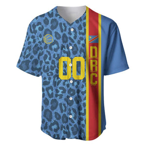 Afro Basketball Custom DR Congo Baseball Jersey Come On Leopards Skin Pattern - African Pride