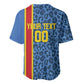 Afro Basketball Custom DR Congo Baseball Jersey Come On Leopards Skin Pattern - African Pride
