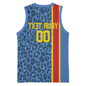 Afro Basketball Custom DR Congo Basketball Jersey Come On Leopards Skin Pattern - African Pride