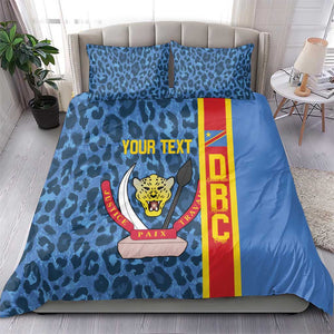 Afro Basketball Custom DR Congo Bedding Set Come On Leopards Skin Pattern - African Pride