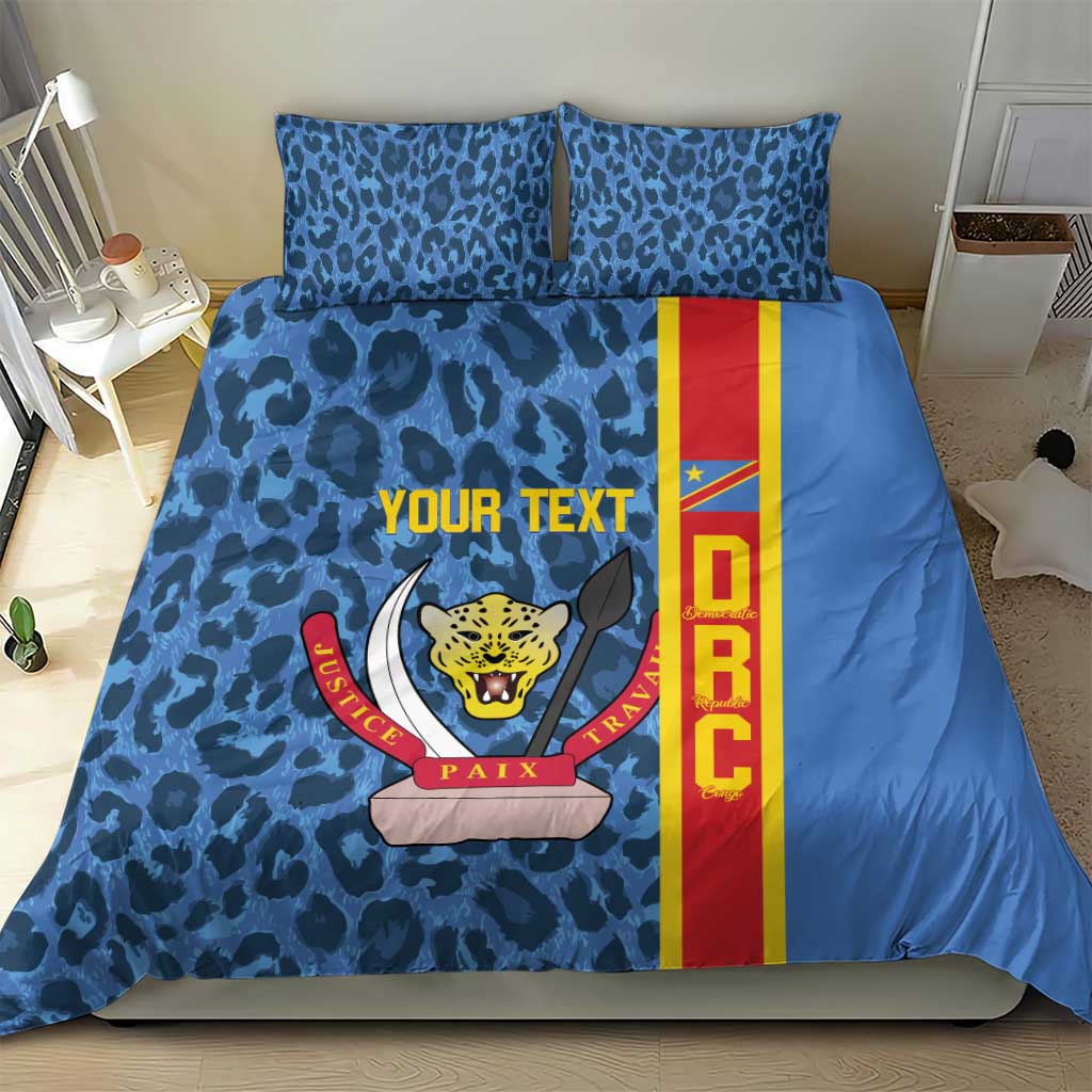 Afro Basketball Custom DR Congo Bedding Set Come On Leopards Skin Pattern - African Pride