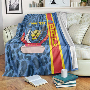 Afro Basketball Custom DR Congo Blanket Come On Leopards Skin Pattern - African Pride