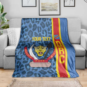 Afro Basketball Custom DR Congo Blanket Come On Leopards Skin Pattern - African Pride