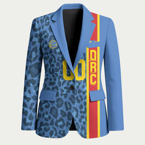 DR Congo Basketball Custom Blazer Come On Leopards Skin Pattern