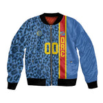 Afro Basketball Custom DR Congo Bomber Jacket Come On Leopards Skin Pattern - African Pride