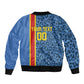 Afro Basketball Custom DR Congo Bomber Jacket Come On Leopards Skin Pattern - African Pride