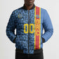 DR Congo Basketball Custom Bomber Puffer Jacket Come On Leopards Skin Pattern