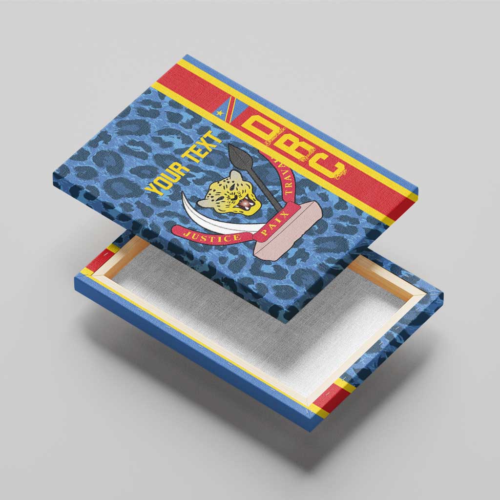 Afro Basketball Custom DR Congo Canvas Wall Art Come On Leopards Skin Pattern - African Pride