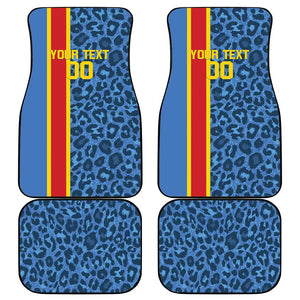 Afro Basketball Custom DR Congo Car Mats Come On Leopards Skin Pattern - African Pride