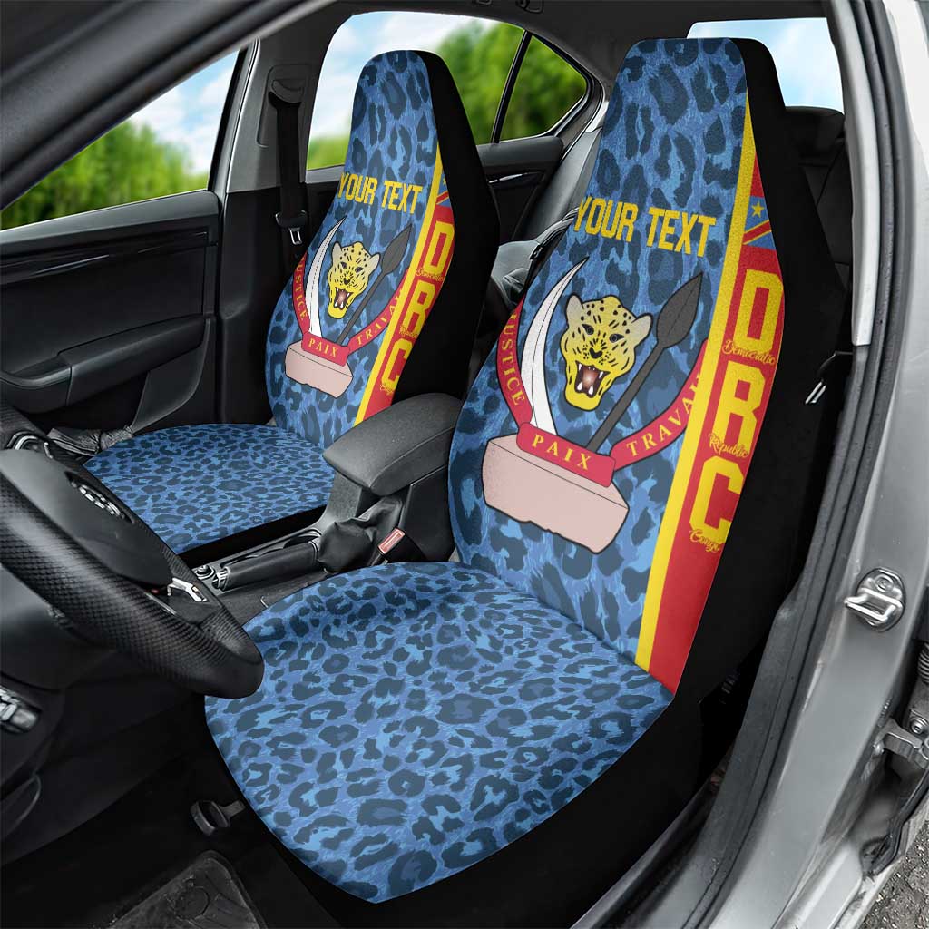 Afro Basketball Custom DR Congo Car Seat Cover Come On Leopards Skin Pattern - African Pride