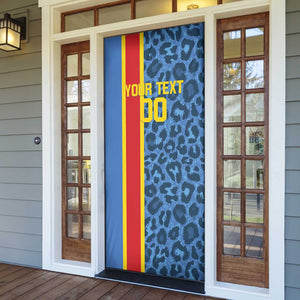 DR Congo Basketball Custom Door Cover Come On Leopards Skin Pattern