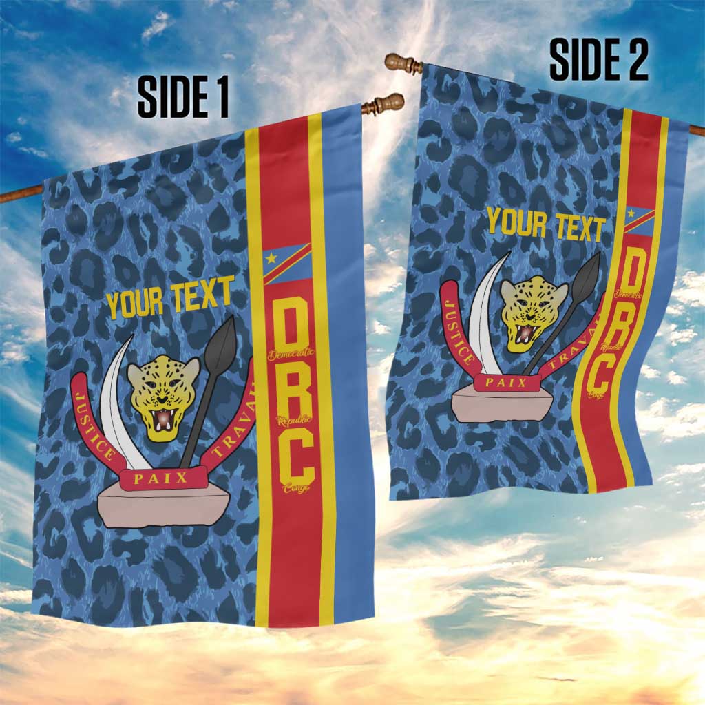 Afro Basketball Custom DR Congo Garden Flag Come On Leopards Skin Pattern - African Pride