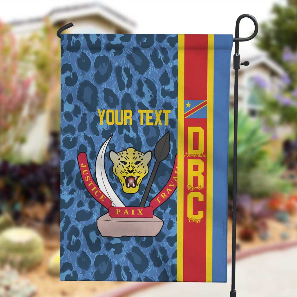 Afro Basketball Custom DR Congo Garden Flag Come On Leopards Skin Pattern - African Pride