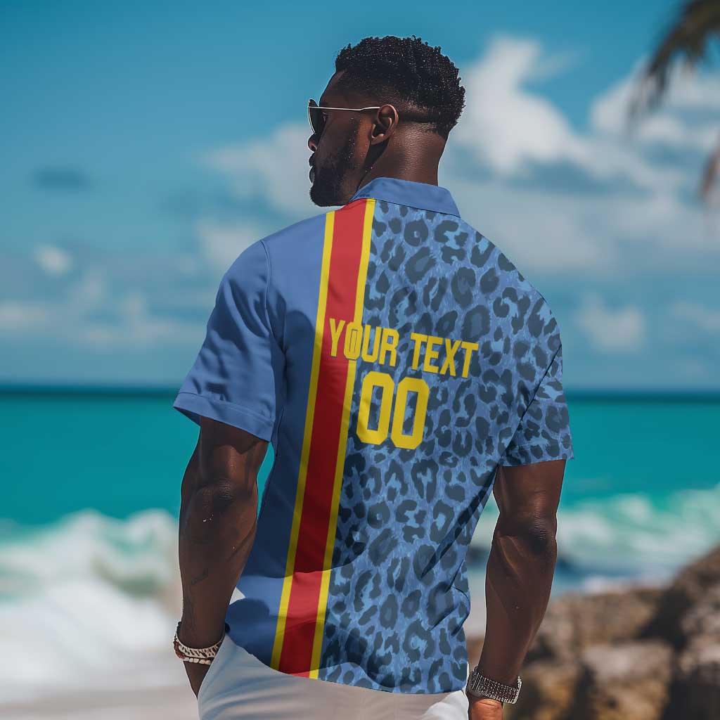 Afro Basketball Custom DR Congo Hawaiian Shirt Come On Leopards Skin Pattern - African Pride
