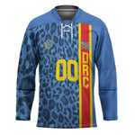 DR Congo Basketball Custom Hockey Jersey Come On Leopards Skin Pattern