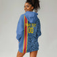 Afro Basketball Custom DR Congo Hoodie Dress Come On Leopards Skin Pattern - African Pride