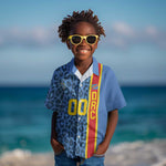 Afro Basketball Custom DR Congo Kid Hawaiian Shirt Come On Leopards Skin Pattern - African Pride