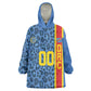 Afro Basketball Custom DR Congo Kid Wearable Blanket Hoodie Come On Leopards Skin Pattern - African Pride