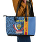 Afro Basketball Custom DR Congo Leather Tote Bag Come On Leopards Skin Pattern - African Pride