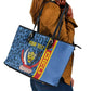 Afro Basketball Custom DR Congo Leather Tote Bag Come On Leopards Skin Pattern - African Pride