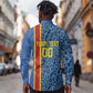 Afro Basketball Custom DR Congo Long Sleeve Button Shirt Come On Leopards Skin Pattern - African Pride