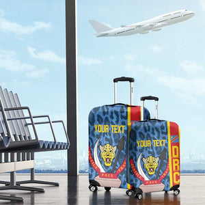 Afro Basketball Custom DR Congo Luggage Cover Come On Leopards Skin Pattern - African Pride