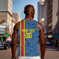 Afro Basketball Custom DR Congo Men Tank Top Come On Leopards Skin Pattern - African Pride