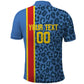 Afro Basketball Custom DR Congo Polo Shirt Come On Leopards Skin Pattern - African Pride