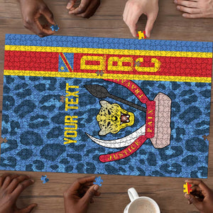 DR Congo Basketball Custom Puzzle Come On Leopards Skin Pattern