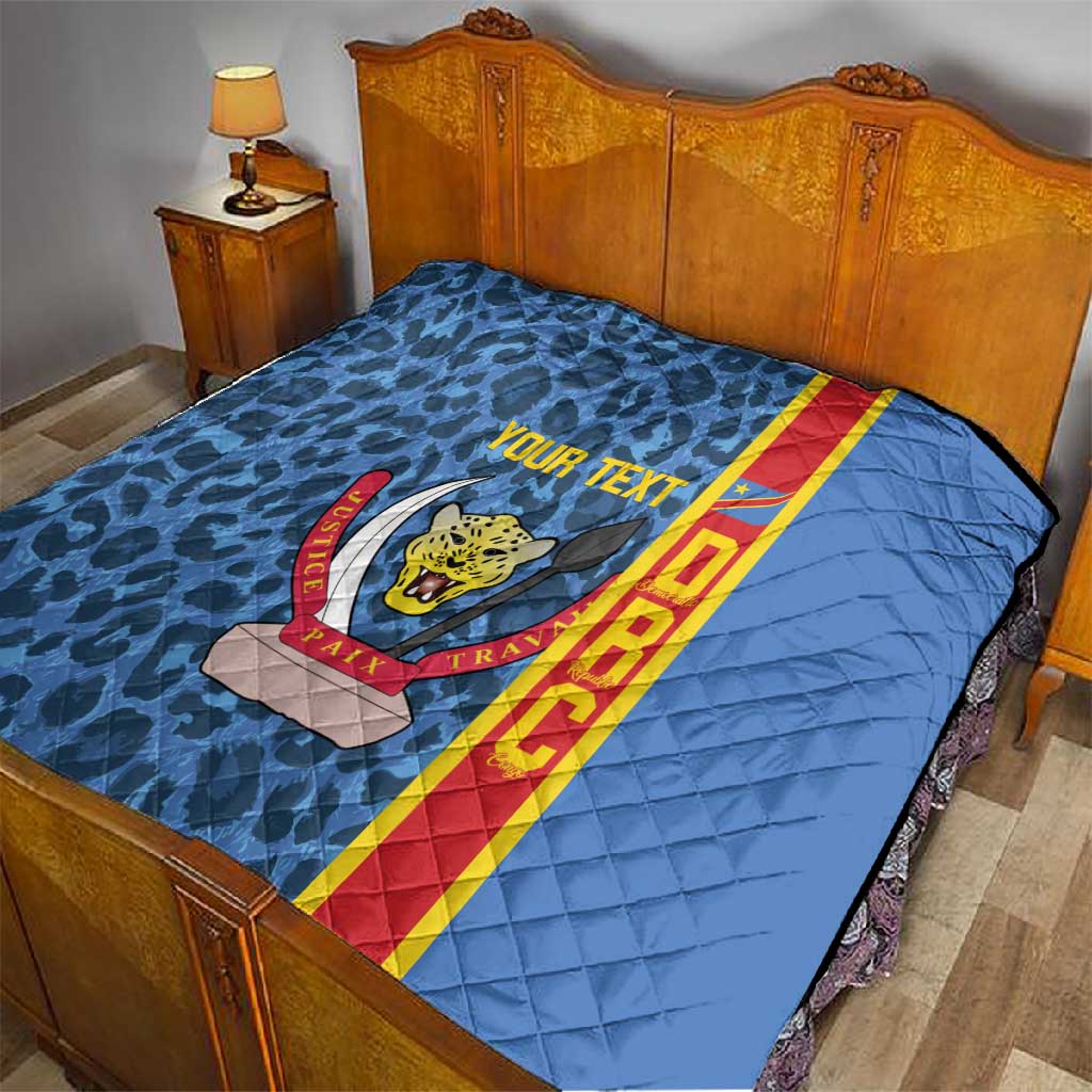 Afro Basketball Custom DR Congo Quilt Come On Leopards Skin Pattern - African Pride