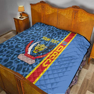 Afro Basketball Custom DR Congo Quilt Come On Leopards Skin Pattern - African Pride